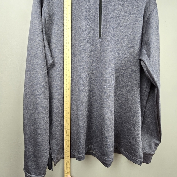 TGW Quarter Zip‎ Pullover Lightweight Shirt Jacket Blue Gray Mens Size L Preppy - Picture 10 of 11